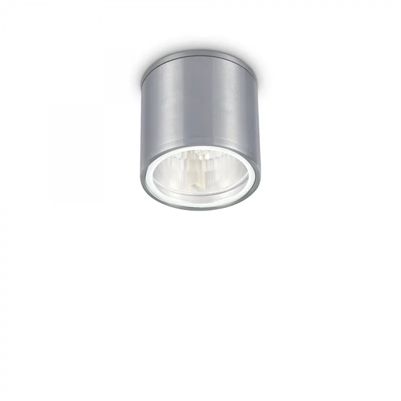Super-Preis Ideal Lux 092324 Außendeckenleuchte 1x28W Gun Alluminio | GU10 | IP44 - silber