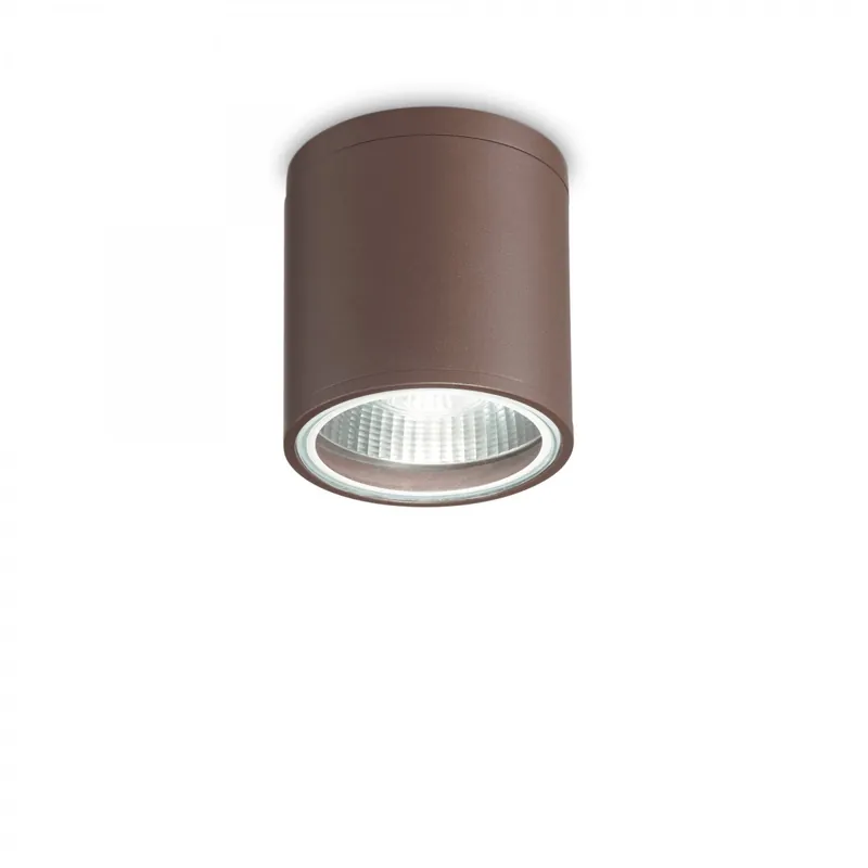 Gratis Versand Ideal Lux 163666 Außendeckenleuchte Gun Coffee 1x28W | GU10 | IP44 - braun
