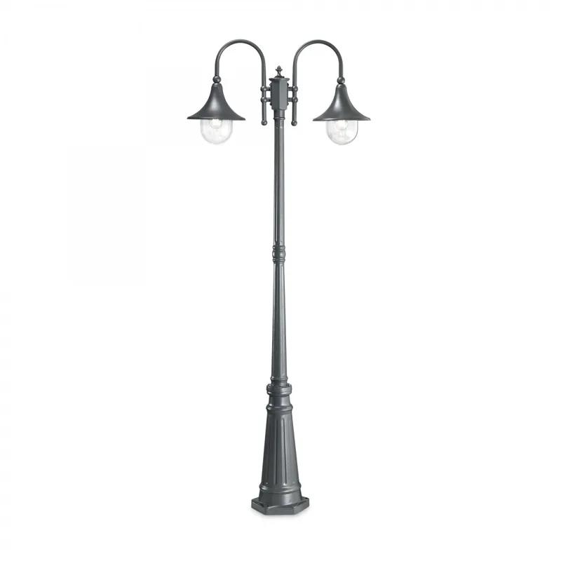 Ideal Lux 246 833 Außenstehleuchte Cima 2x60W | E27 | IP43 - anthrazit Preiswert