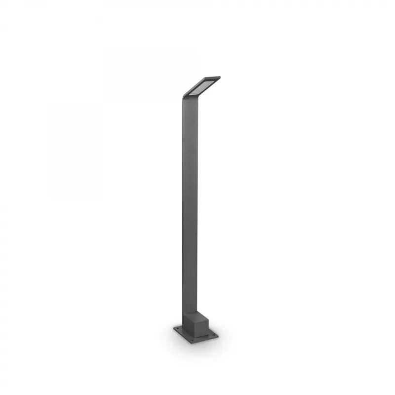 Ideal Lux 254319 LED Sockelleuchte Agos Big 1x6,5w | 600lm | 3000k | IP54 - Anthrazit Neu