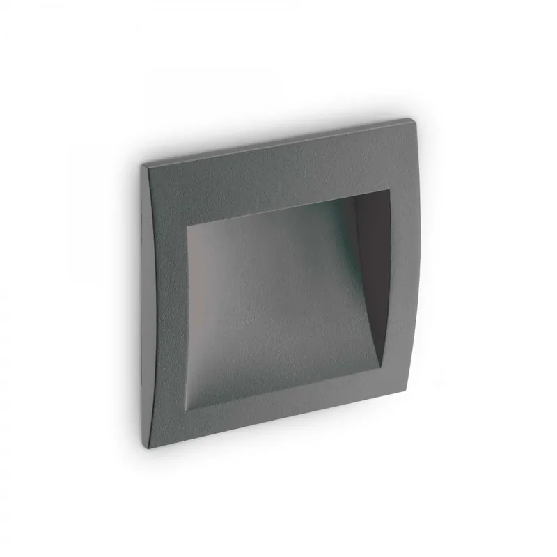 Geld-Zurück-Garantie Ideal Lux 255514 LED Außen Wandleuchte Wire 1x4w | 200lm | 3000k | IP65 - schwarz