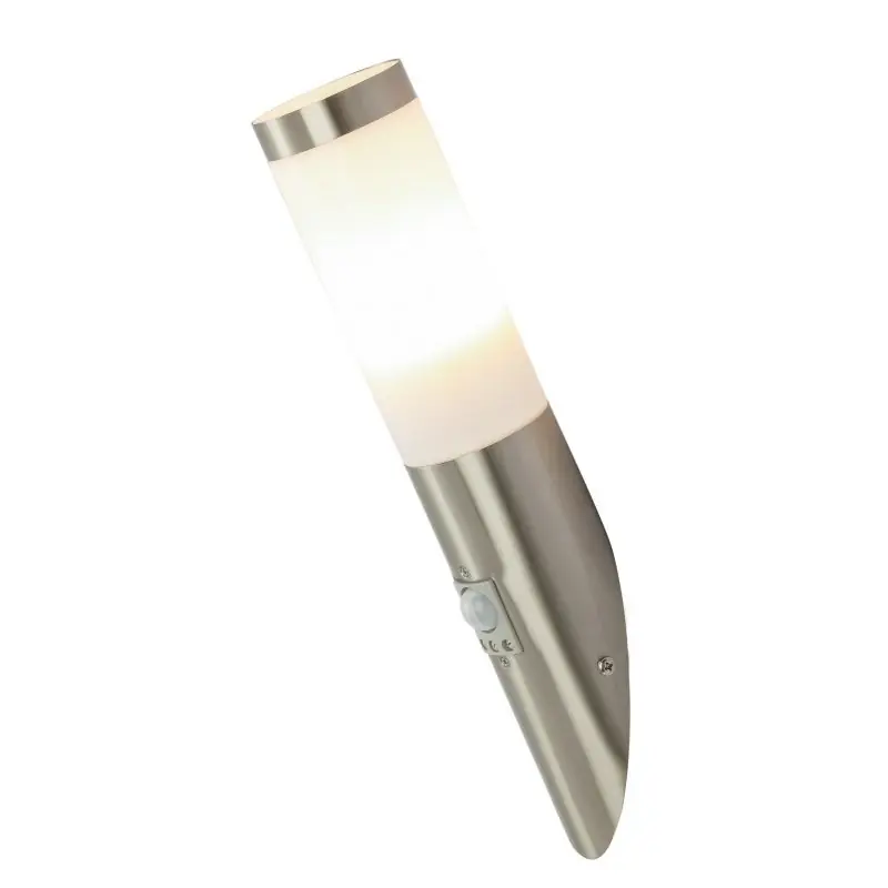 Preiswert Globo 3157S Außenwandleuchte mit Bewegungssensor Boston 1x60W | E27 | IP44 - Edelstahl, opal