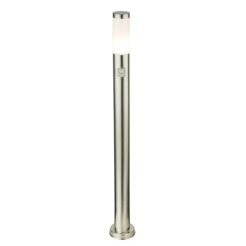 Globo 3159S Gartensäule mit Bewegungssensor Boston 1x60W | E27 | IP44 - Edelstahl, opal Preiswert