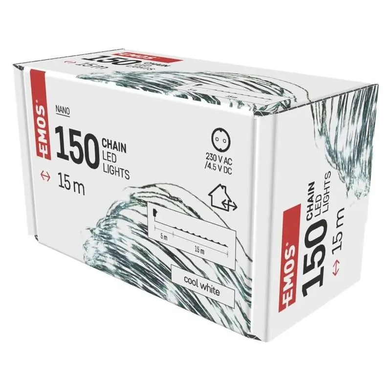 Nur Für Kurze Zeit EMOS D3AC05 LED Weihnachtslichterkette integrierte LED-Quelle | 4000K