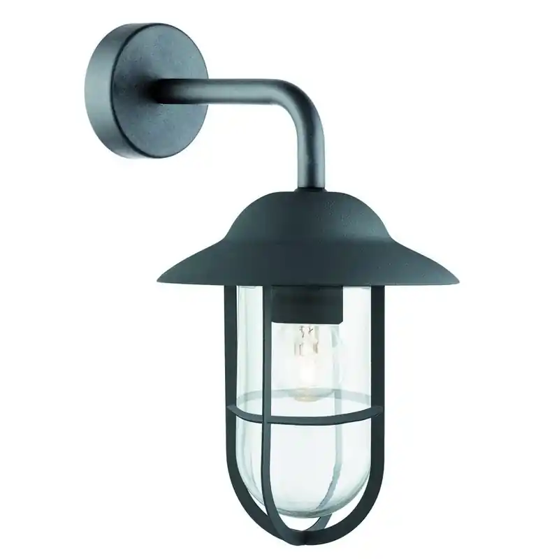 Neu Searchlight 3291BK Lanterns Wandleuchte 1xE27 IP44