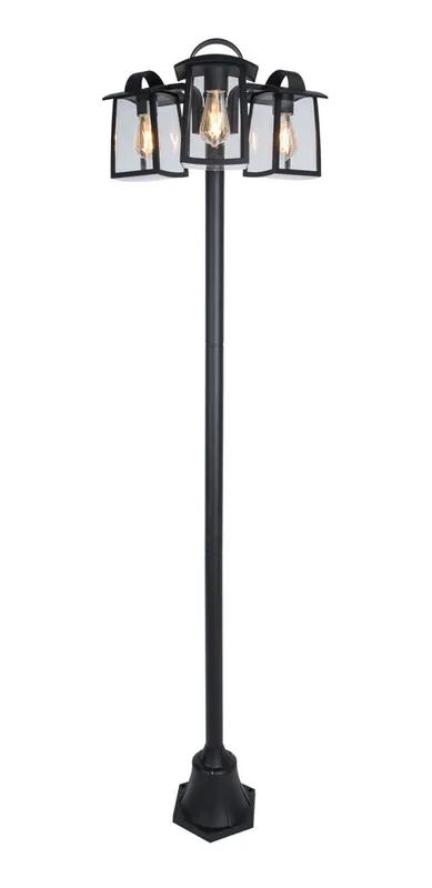 Top-Angebot Lutec 7273606012 Gartenleuchte Kelsey 3x40W | E27 | IP44 - schwarz