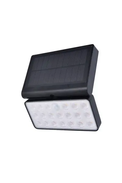 Sonderaktion Lutec 6935501330 LED-Solar-Außenwandleuchte Tuda mit Bewegungssensor 1x8,5W | 1000lm | 2700-6500K | IP44 - schwarz