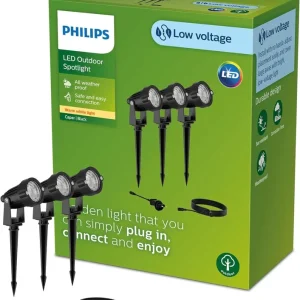 Preisknaller Philips 8720169269392 LED Niedervolt-Außenleuchte Caper | 3W integrierte LED-Quelle | 2700K