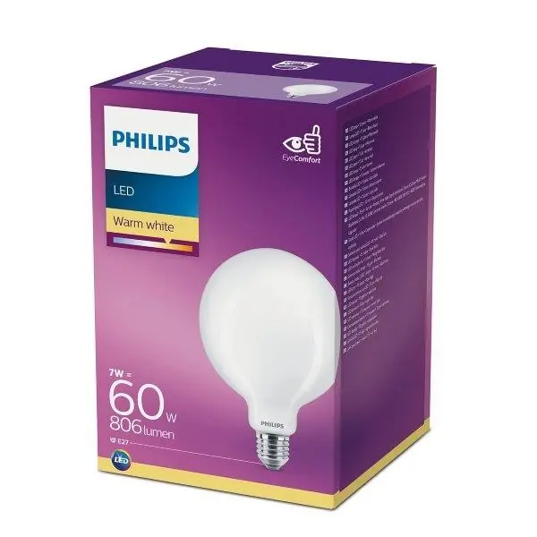 Finale Aktion Philips 8718699648176 LED Lampe Classic 1x7W | E27 | 2700K - EYECOMFORT