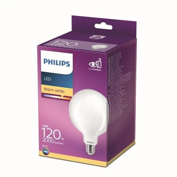 Direktkauf Philips 8718699764814 LED Lampe 1x13W | E27 | 2000L | 2700K - warmweiß, matt weiß, EyeComfort