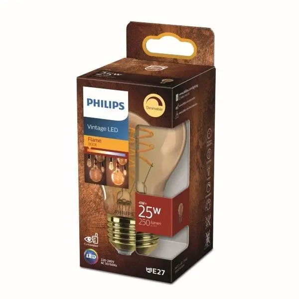 Mengenrabatt Philips 8719514315433 LED Vintage 4W / 25W | E27 | 250lm | 1800k | A60 - dimmbar, Gold