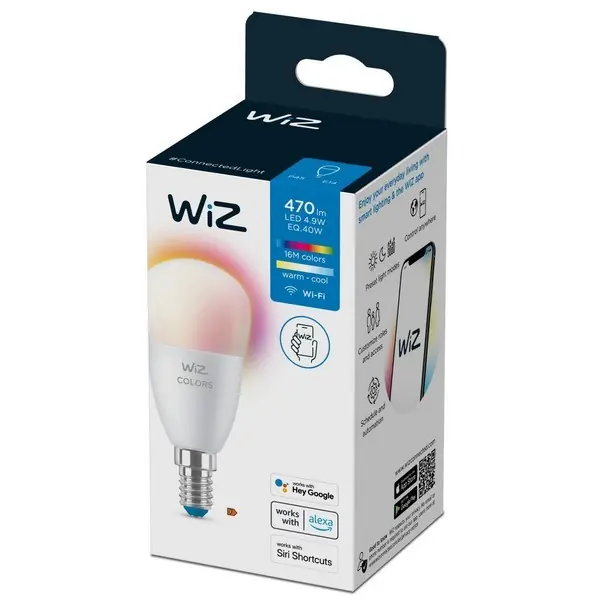 Expressversand WiZ Colors 8719514554658 intelligente Glühbirne LED E14 | 4,9W | 470lm | 2200-6500K | RGB - dimmbar