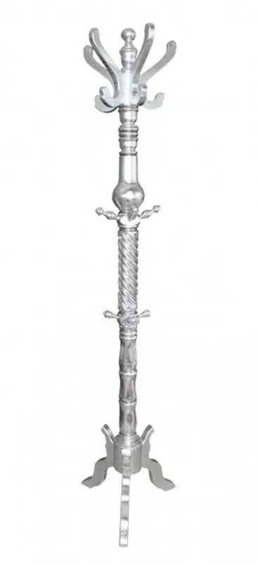 Casa Padrino Barock Garderoben Ständer Silber - Barock Möbel Echt