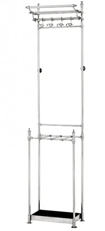 Nur Für Kurze Zeit Casa Padrino Designer Luxus Garderobe inkl Schirmständer Vernickeltes Aluminium - sehr edel