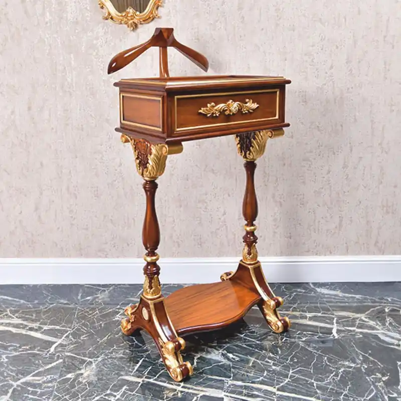 Casa Padrino Luxus Barock Dressboy Braun / Gold H. 130 cm - Made in Italy Geld-Zurück-Garantie
