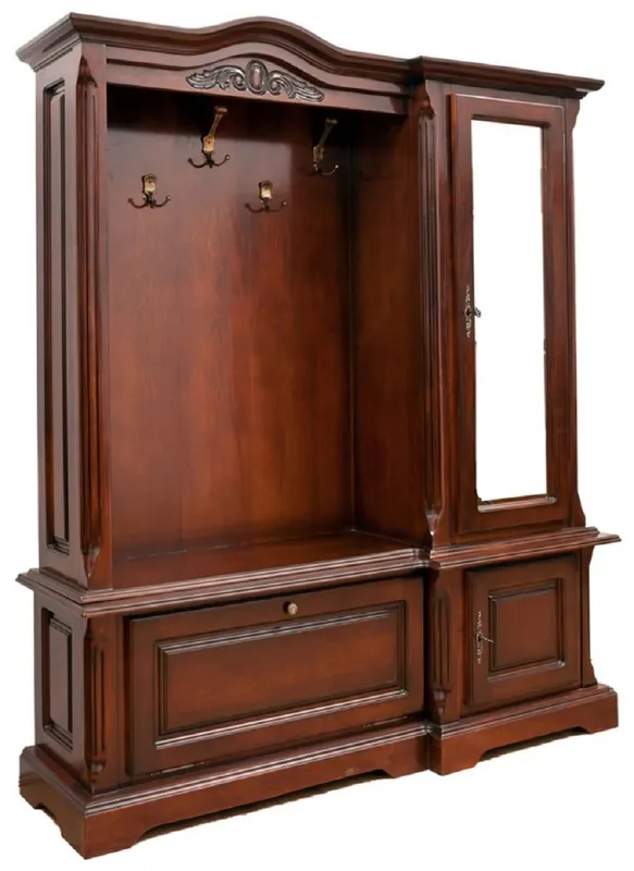 Jetzt Bestellen Casa Padrino Luxus Barock Garderobe Braun - Massivholz Garderobenschrank im Barockstil - Luxus Garderoben Möbel im Barockstil - Edel & Prunkvoll