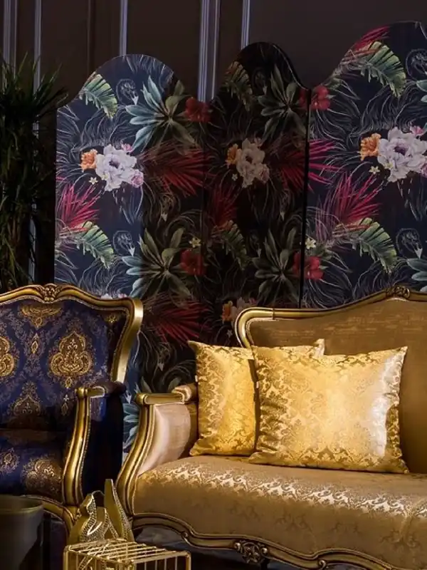 Casa Padrino Luxus Barock Raumteiler Mehrfarbig - Faltbarer Massivholz Paravant im Barockstil - Barock Schlafzimmer & Hotel Möbel Sichere Zahlung