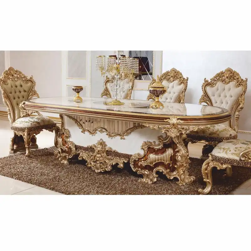 Casa Padrino Luxus Barock Esszimmer Stuhl 6er Set - Prunkvolle Barockstil Esszimmer Möbel Direkt Vom Hersteller