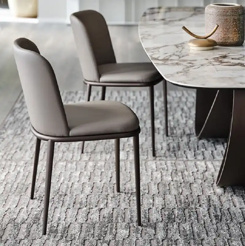 Hochwertig Casa Padrino Luxus Esszimmerstuhl 8er Set Grau / Titanfarben - Luxus Esszimmer & Restaurant Möbel - Luxus Qualität - Made in Italy