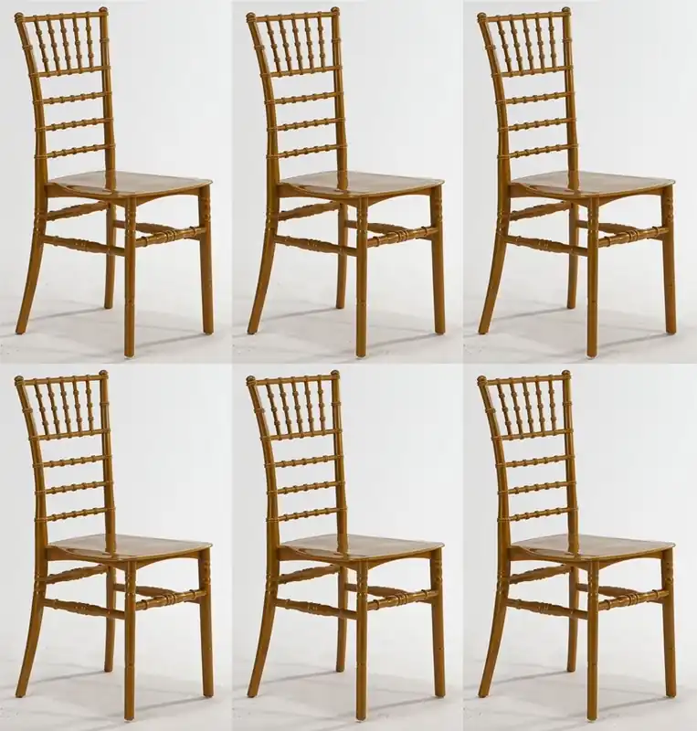 Casa Padrino Designer Acryl Stuhl Set Gold 40 x 46 x H. 92,5 cm - Esszimmerstühle - Acryl Esszimmer Möbel Original