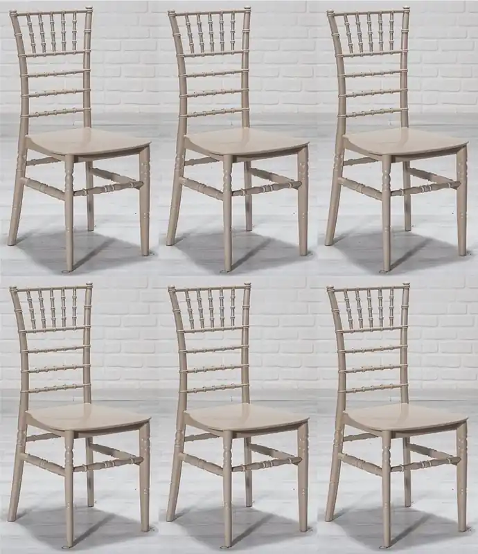 Casa Padrino Designer Acryl Stuhl Set Cappuccino 40 x 46 x H. 92,5 cm - Esszimmerstühle - Acryl Esszimmer Möbel Heute Kaufen