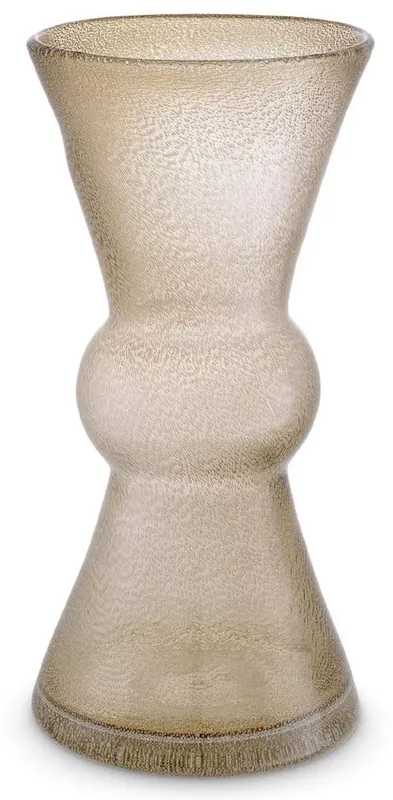Casa Padrino Luxus Deko Glas Vase Braun Ø 18 x H. 37 cm - Mundgeblasene Blumenvase - Deko Accessoires - Luxus Kollektion Günstig