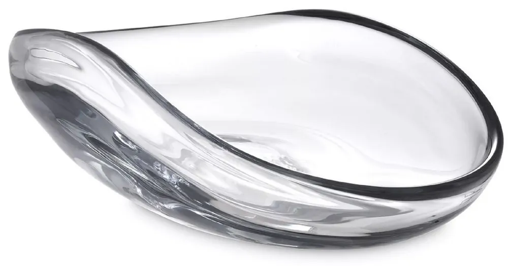 Expressversand Casa Padrino Luxus Glasschale 42 x 28 x H. 12,5 cm - Mundgeblasene Deko Glas Obstschale - Glas Deko Accessoirs - Luxus Kollektion