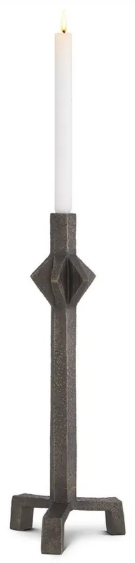 Wochenendangebot Casa Padrino Luxus Kerzenhalter Bronzefarben 18,5 x 16,5 x H. 50 cm - Messing Kerzenständer - Hotel & Restaurant Deko Accessoires - Luxus Qualität