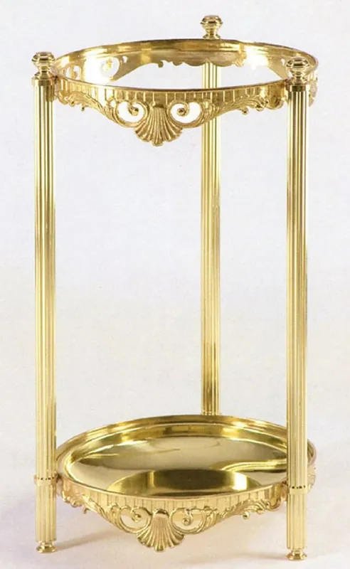 Neue Ware Casa Padrino Luxus Barock Schirmständer Gold Ø 37 x H. 66 cm - Runder Messing Regenschirmständer - Hotel & Restaurant Accessoires