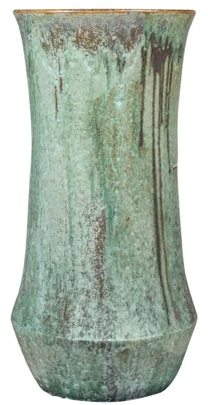 Sichere Zahlung Casa Padrino Jugendstil Blumentopf Opal Grün Ø 43 x H. 87 cm - Handgefertigter runder Terracotta Pflanzentopf - Garten & Terrassen Deko Accessoires