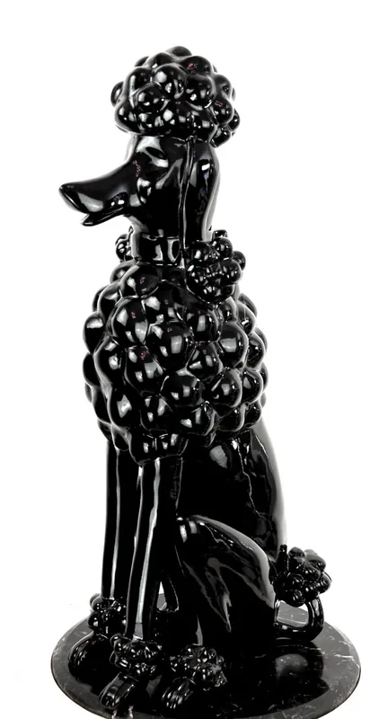 Top-Angebot Casa Padrino Dekofigur Pudel Hund Schwarz H. 63 cm - Wetterbeständige Deko Skulptur - Wohnzimmer Deko - Garten Deko - Terrassen Deko