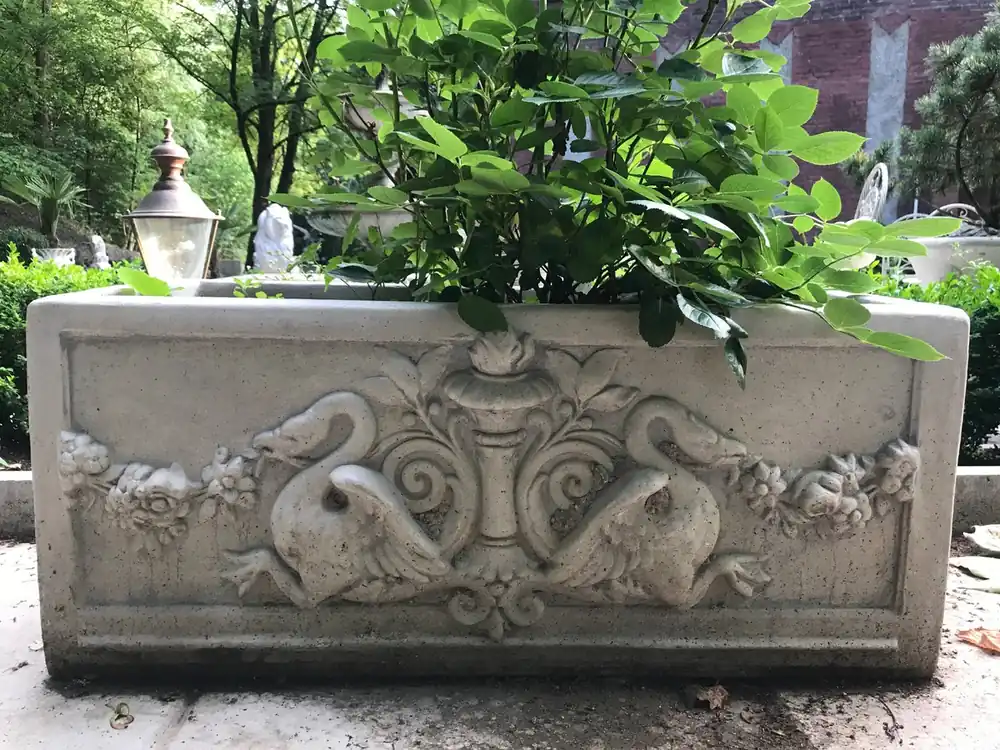 Handgefertigt Casa Padrino Barock Blumenkübel Antik Stil 36 x 81 x H. 43 cm - eckiges Blumengefäß im Barockstil - Blumenkübel - Pflanzkübel Jugendstil