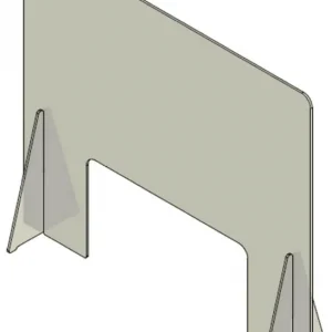 Ab Werk Casa Padrino Kunststoff Sicherheitsscheibe mit Durchreiche Transparent 60 x H. 70 cm - Schreibtisch Empfangstheken Theken Spuckschutz Covid-19 Corona Trennscheibe