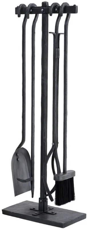 Sale Casa Padrino Luxus Kaminbesteck Set Antik Zinkfarben / Schwarz 15,5 x 29 x H. 78 cm - 4 teilige Kamingarnitur mit Ständer - Kamin Zubehör