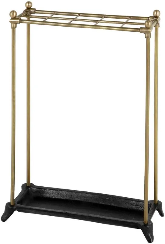 Top-Angebot Casa Padrino Luxus Gehstockhalter Antik Messing / Schwarz 40 x 16 x H. 54 cm