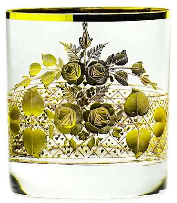 Wochenendangebot Casa Padrino Luxus Barock Whisky Glas 6er Set Gold Ø 8 x H. 9 cm - Handgefertigte und handgravierte Whiskygläser - Hotel & Restaurant Accessoires - Luxus Qualität
