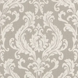Top-Qualität Casa Padrino Barock Vliestapete Grau / Beige - Barockstil Wohnzimmer Tapete mit elegantem Muster - Wanddeko im Barockstil - Tapeten im Barockstil - Barock Tapeten - Barock Wohnzimmer Deko