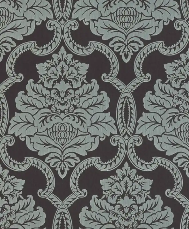 Top-Seller Casa Padrino Barock Textiltapete Dunkelbraun / Hellblau 10,05 x 0,53 m - Barock Tapete - Deko Accessoires