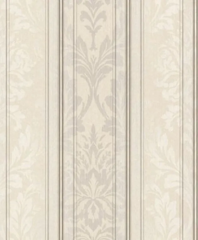 Casa Padrino Barock Textiltapete Creme / Grau / Weiß / Anthrazit 10,05 x 0,53 m - Wohnzimmer Tapete - Deko Accessoires Nur Für Kurze Zeit