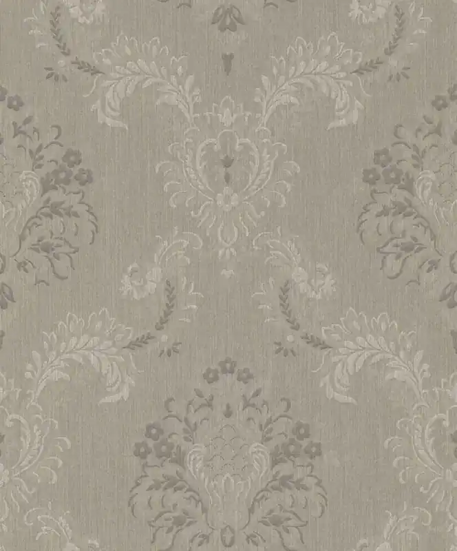 Casa Padrino Barock Textiltapete Braun / Grau 10,05 x 0,53 m - Hochwertige Wohnzimmer Tapete im Barockstil Im Trend