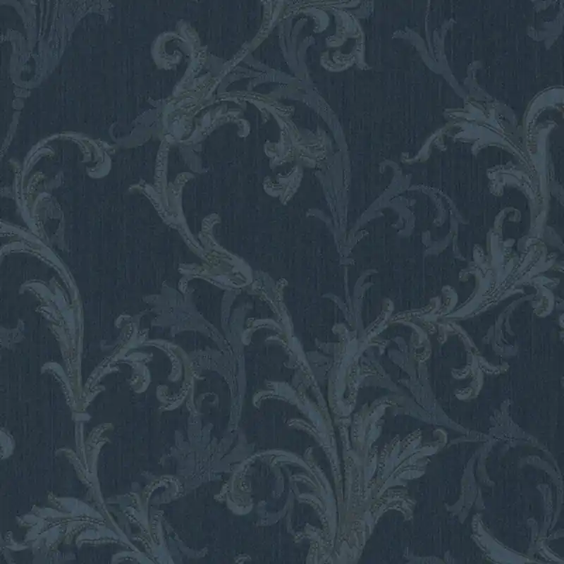 Günstig Casa Padrino Barock Textiltapete Blau 10,05 x 0,53 m - Hochwertige Wohnzimmer Tapete im Barockstil