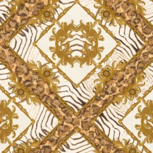 Wochenendangebot Versace Designer Barock Vliestapete Vasmare 349043 Creme / Beige / Braun / Gold - Hochwertige Qualität - Deko Accessoires