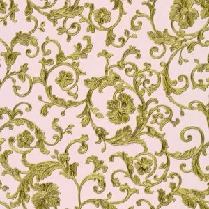 Großhandel Versace Designer Barock Vliestapete Butterfly Barocco 343264 Rosa / Gold - Design Tapete - Luxus Tapete