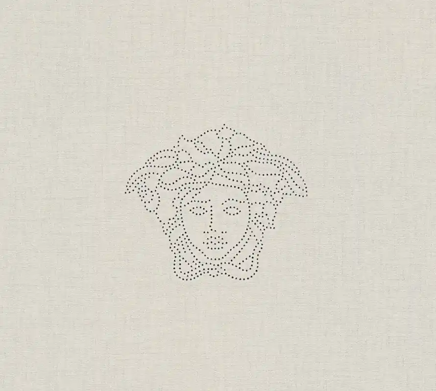 Versace Designer Barock Vliestapete Medusa 329501 Creme - Design Tapete - Deko Accessoires Mega-Angebot