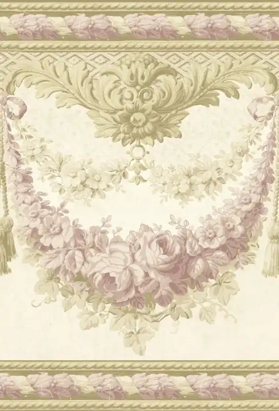 Super-Preis Casa Padrino Barock Papiertapete Beige / Gold / Rosa - 5,00 x 0,61 m - Prunkvolle Mustertapete mit Blumen Design und wunderschönen Verzierungen