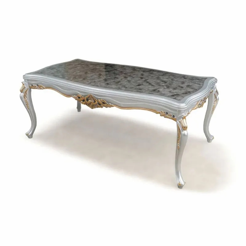 Sale Casa Padrino Luxus Barock Esstisch Grau / Silber / Gold 165 cm - Barock Möbel