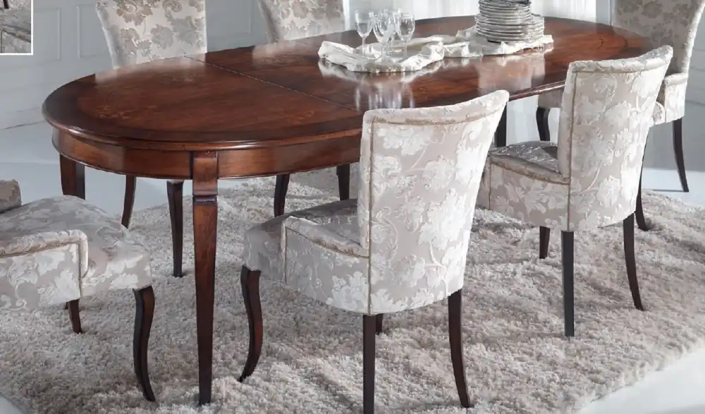 Neu Casa Padrino Luxus Barock Esstisch Dunkelbraun Intarsien - Ovaler ausziehbarer Massivholz Esszimmertisch im Barockstil - Barock Esszimmer Möbel - Luxus Qualität - Made in Italy