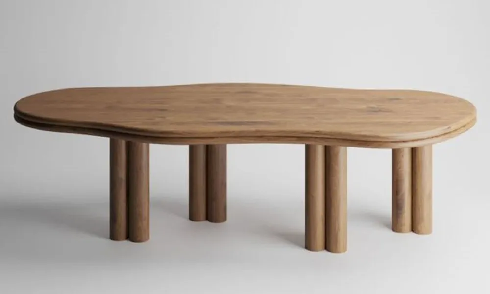 Direktkauf Casa Padrino Luxus Massivholz Esstisch Naturfarben 210 x 98 x H. 76 cm - Eichenholz Esszimmertisch - Esszimmer Möbel - Luxus Möbel