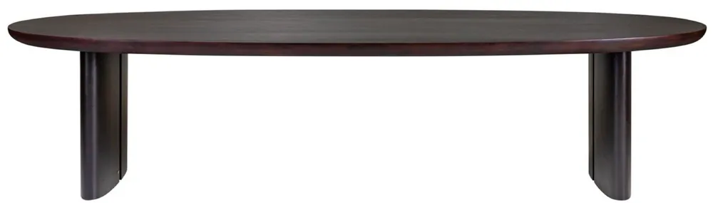 Casa Padrino Luxus Eukalyptusfurnier Esstisch Dunkelbraun - Verschiedene Größen - Ovaler Küchentisch - Massivholz Esszimmertisch - Luxus Esszimmermöbel Begrenztes Angebot