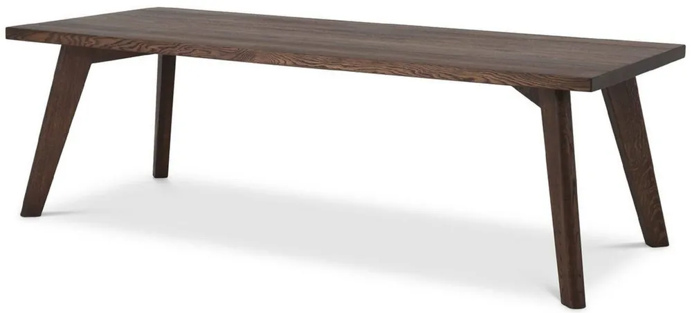 Rabatt Casa Padrino Luxus Massivholz Esstisch Braun 240 x 100 x H. 76 cm - Rechteckiger Eichenholz Küchentisch - Luxus Massivholz Esszimmer Möbel